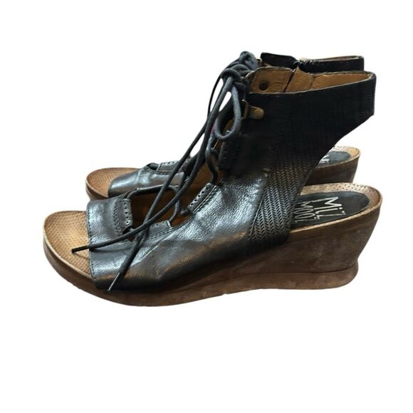 Miz Mooz lace up wedges 42 - Picture 4 of 7